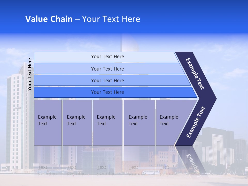 Qatari Skyline Sky PowerPoint Template