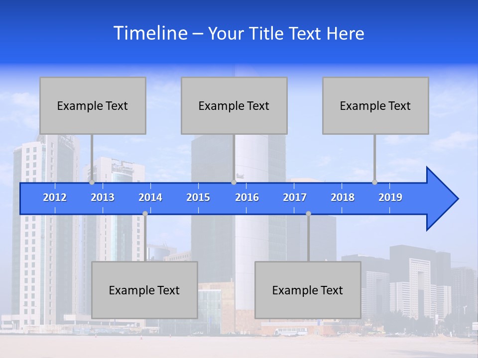 Qatari Skyline Sky PowerPoint Template