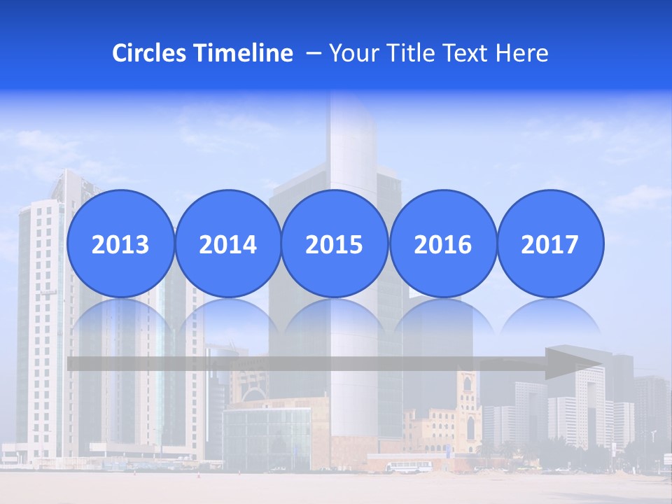 Qatari Skyline Sky PowerPoint Template