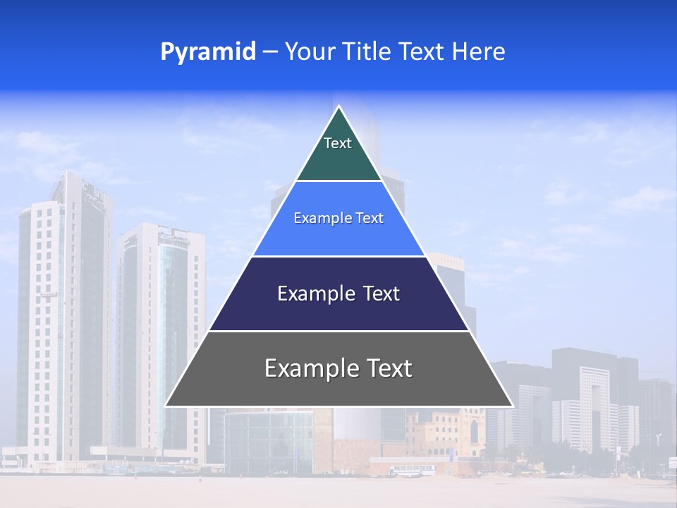 Qatari Skyline Sky PowerPoint Template