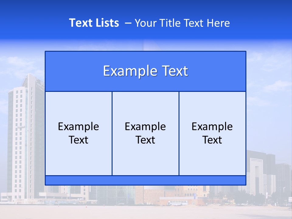 Qatari Skyline Sky PowerPoint Template