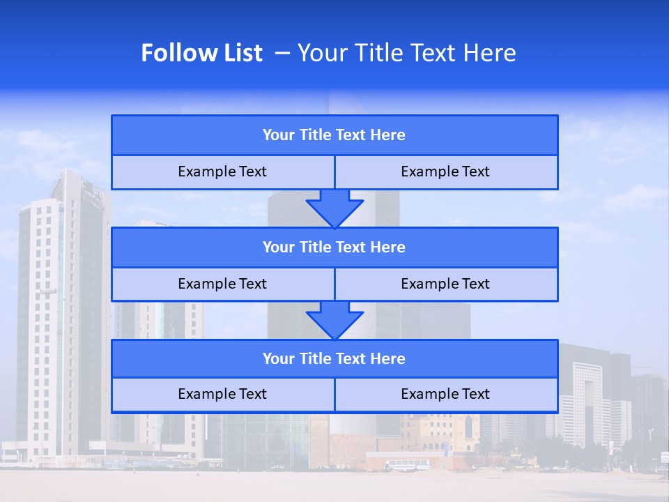Qatari Skyline Sky PowerPoint Template