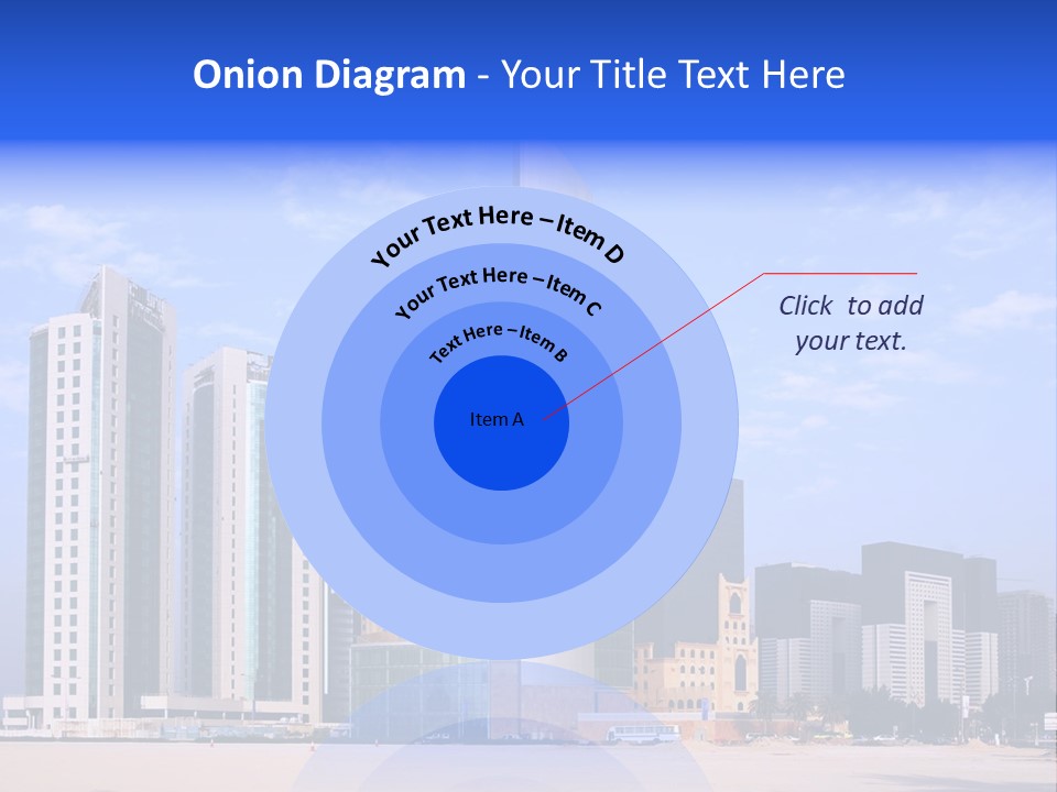 Qatari Skyline Sky PowerPoint Template