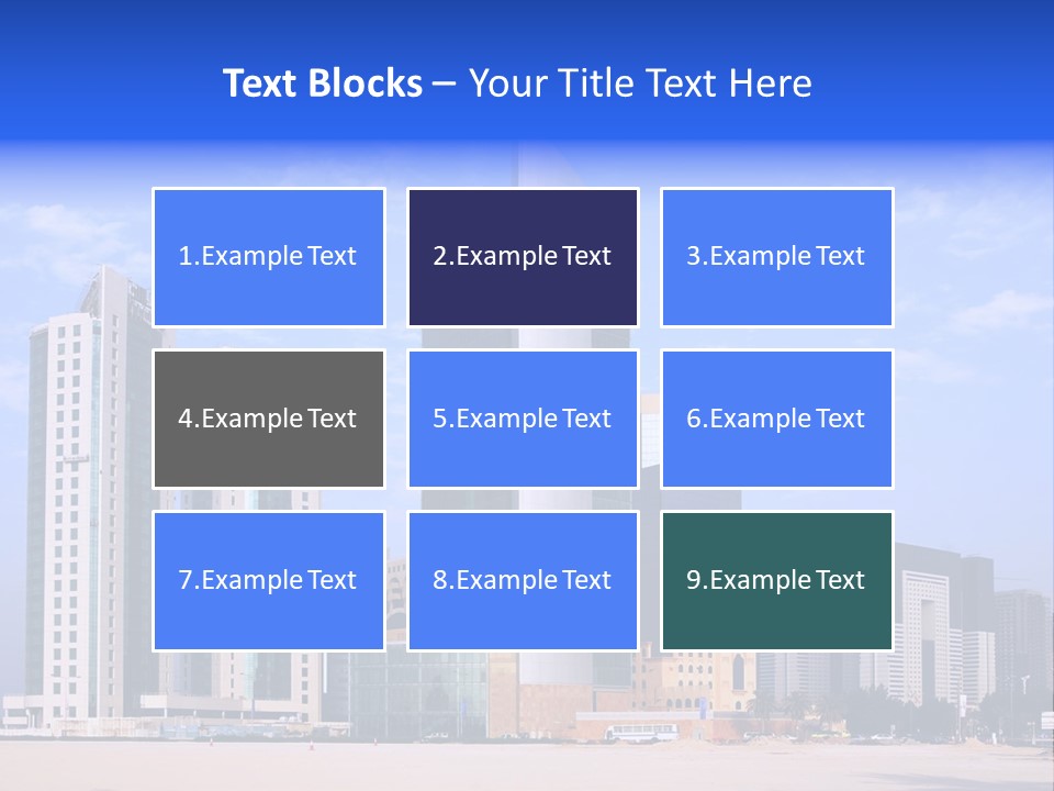 Qatari Skyline Sky PowerPoint Template