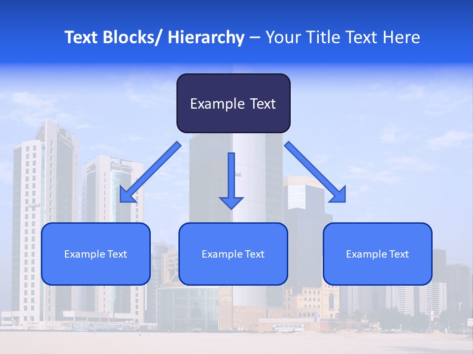 Qatari Skyline Sky PowerPoint Template