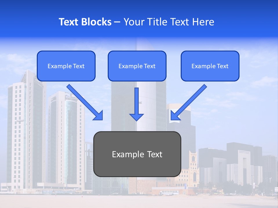 Qatari Skyline Sky PowerPoint Template