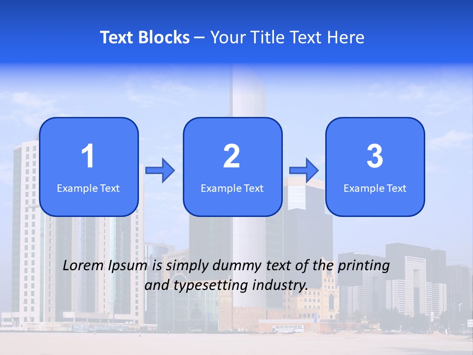 Qatari Skyline Sky PowerPoint Template