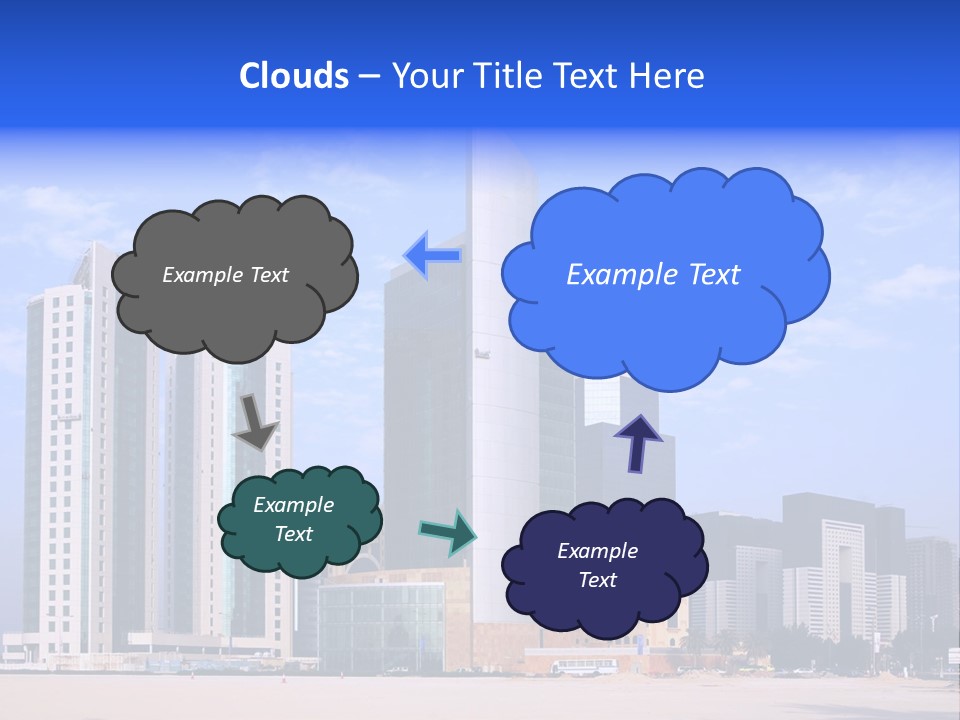 Qatari Skyline Sky PowerPoint Template
