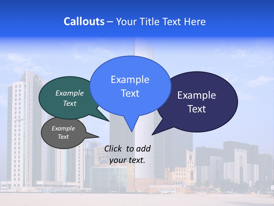 Qatari Skyline Sky PowerPoint Template