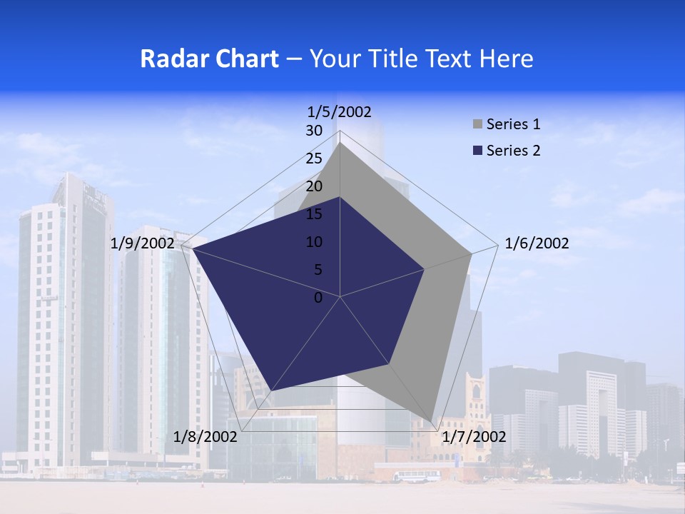 Qatari Skyline Sky PowerPoint Template