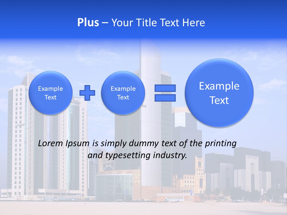 Qatari Skyline Sky PowerPoint Template