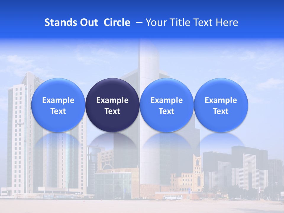 Qatari Skyline Sky PowerPoint Template