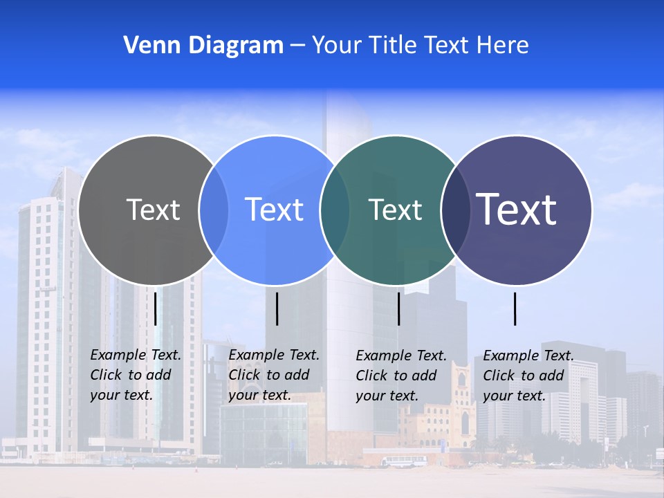 Qatari Skyline Sky PowerPoint Template