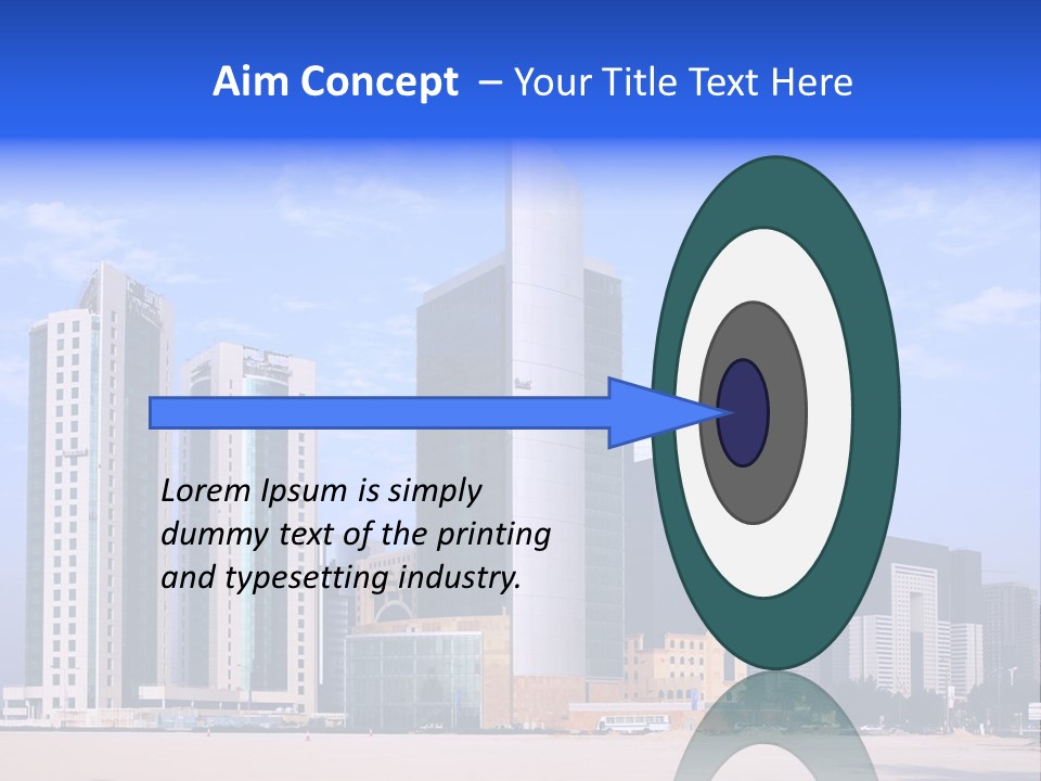 Qatari Skyline Sky PowerPoint Template