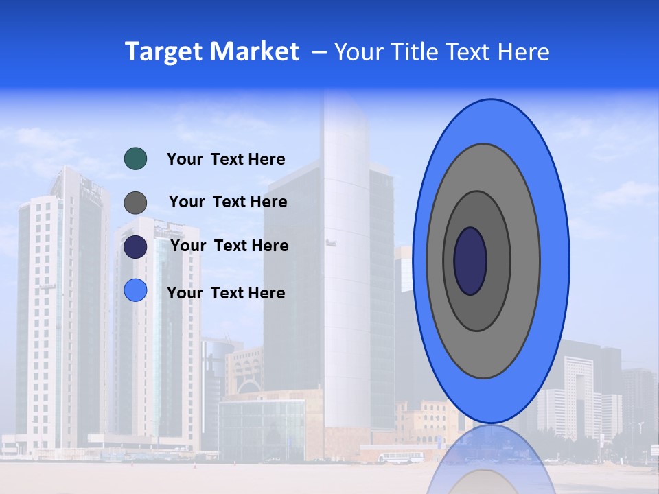 Qatari Skyline Sky PowerPoint Template