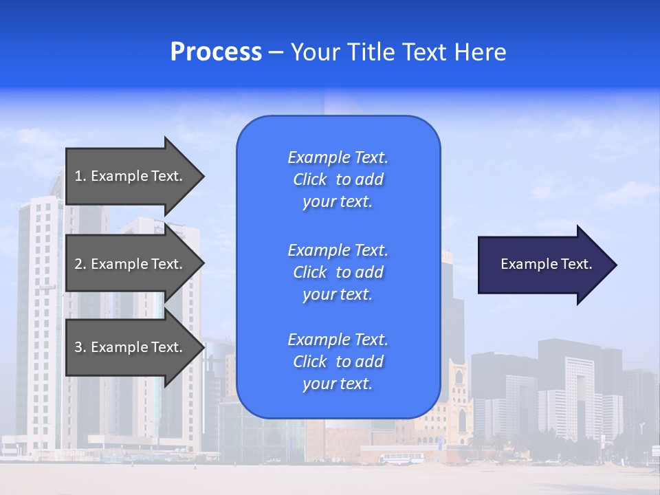 Qatari Skyline Sky PowerPoint Template