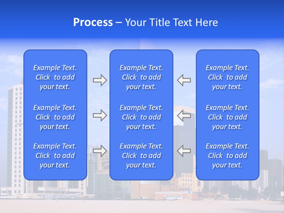 Qatari Skyline Sky PowerPoint Template