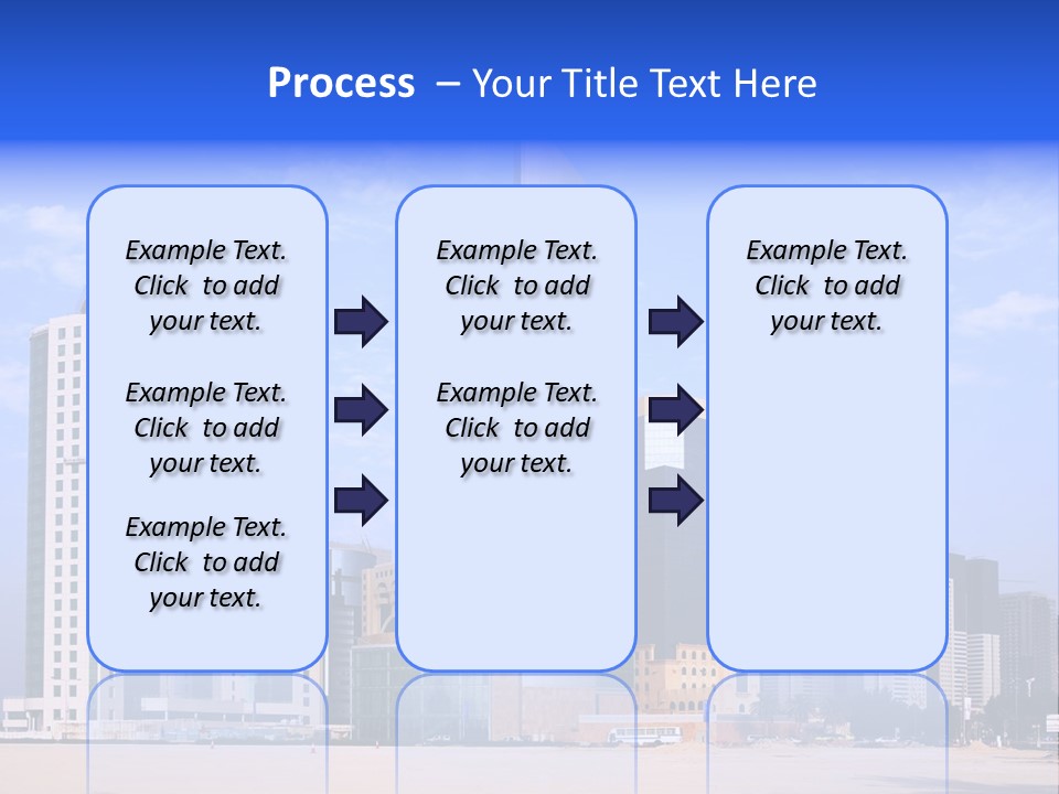 Qatari Skyline Sky PowerPoint Template
