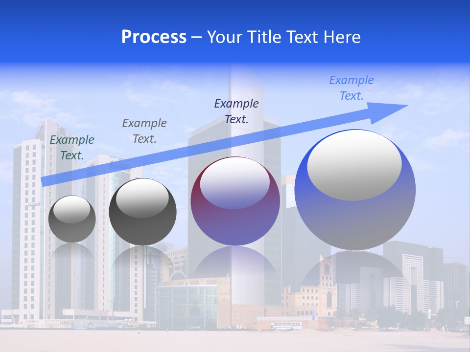 Qatari Skyline Sky PowerPoint Template