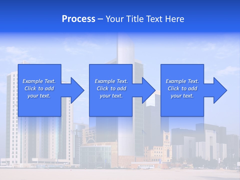 Qatari Skyline Sky PowerPoint Template