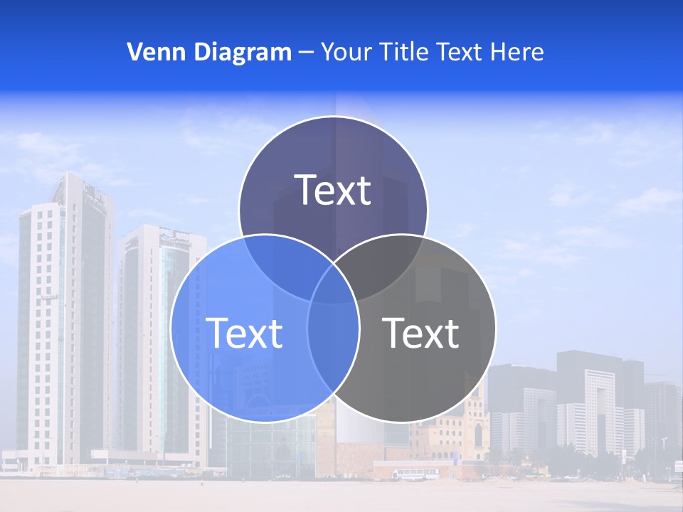 Qatari Skyline Sky PowerPoint Template