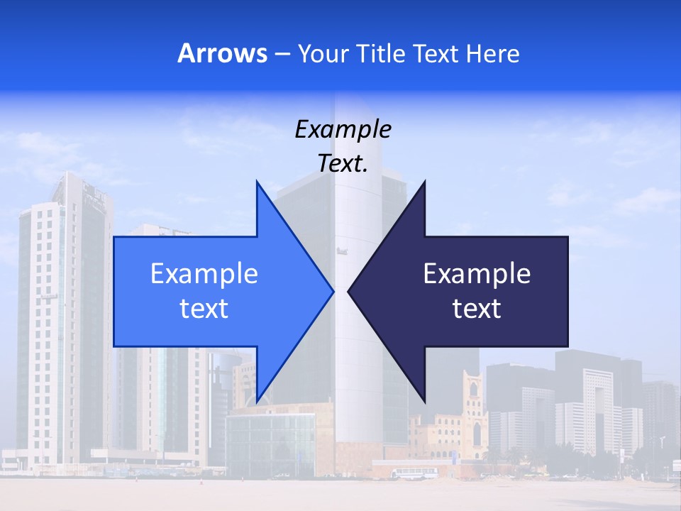 Qatari Skyline Sky PowerPoint Template