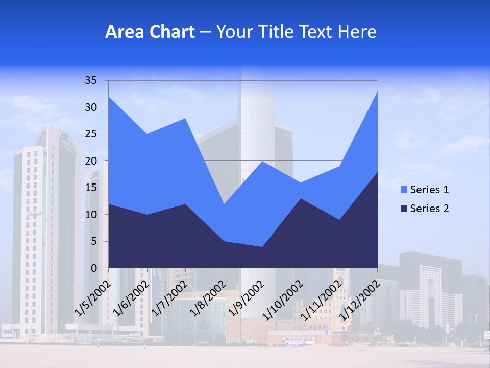 Qatari Skyline Sky PowerPoint Template