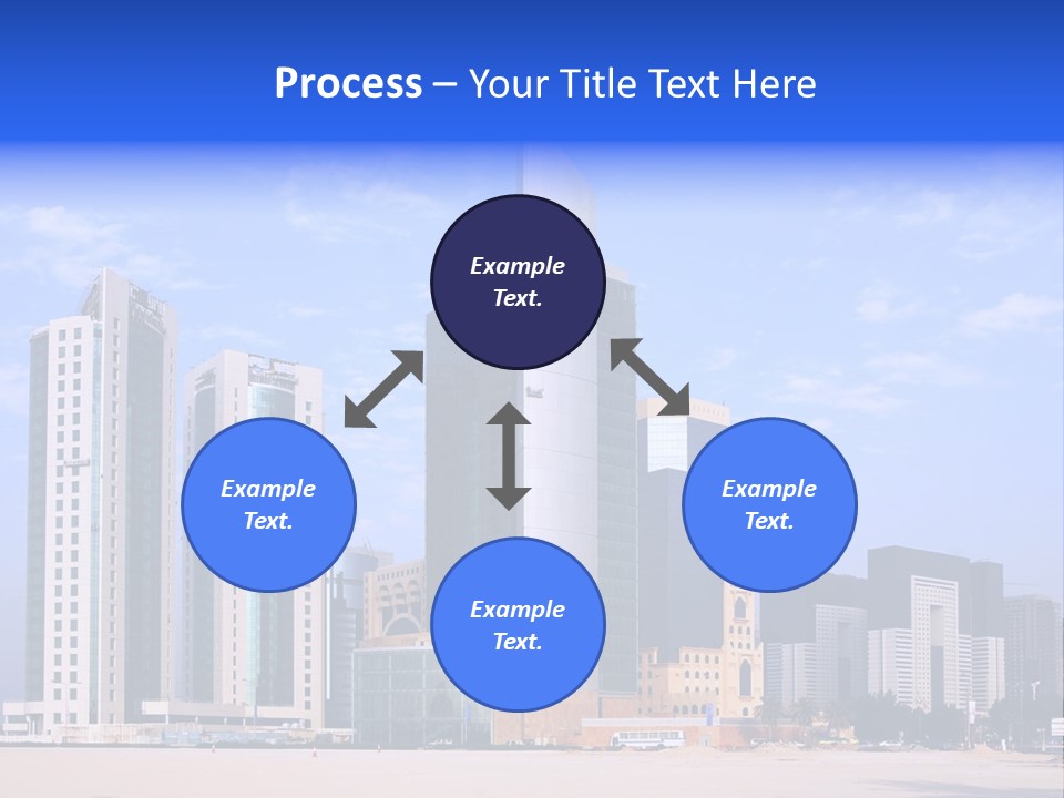 Qatari Skyline Sky PowerPoint Template