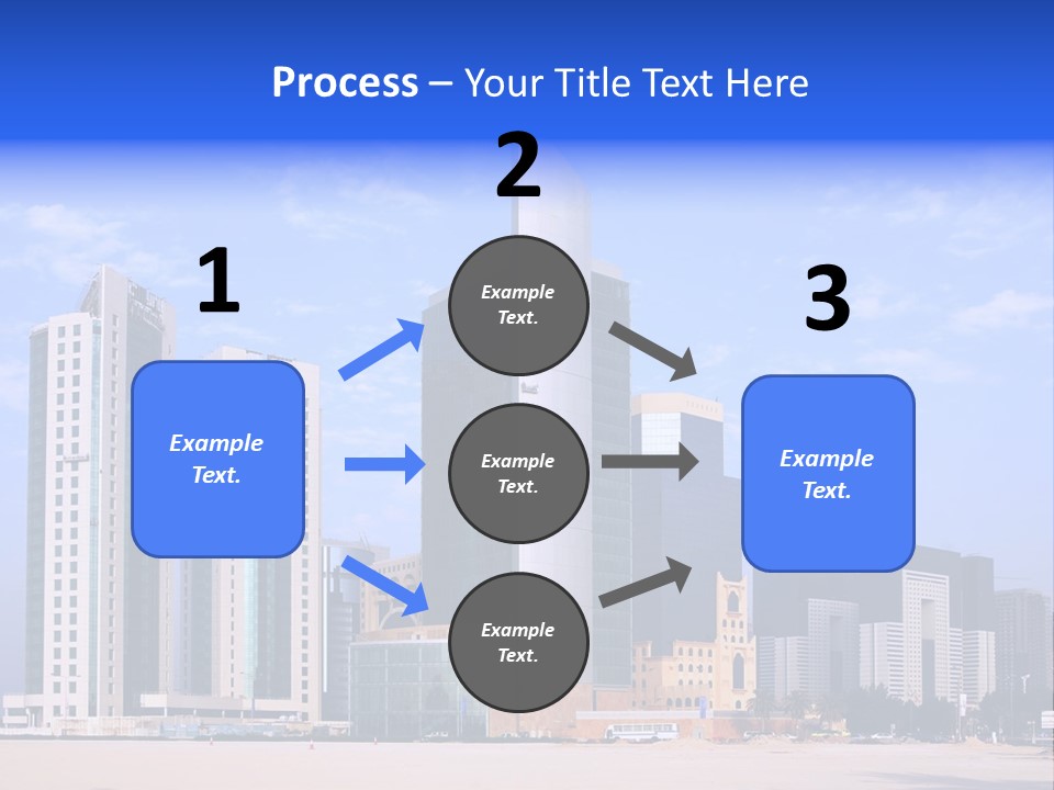Qatari Skyline Sky PowerPoint Template