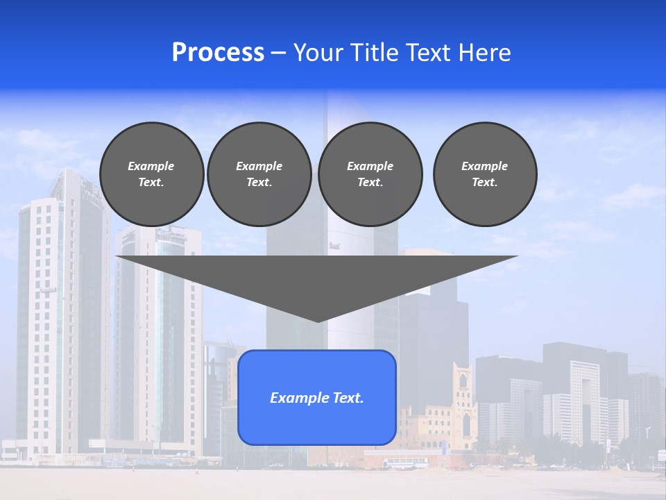 Qatari Skyline Sky PowerPoint Template