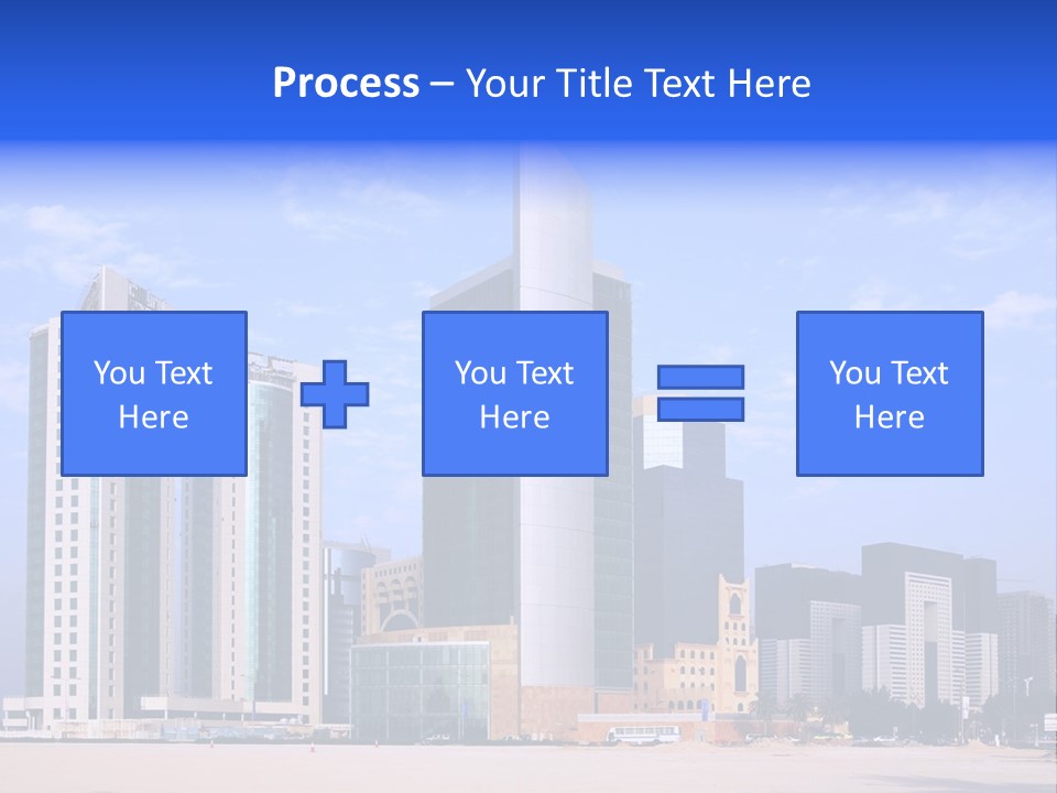 Qatari Skyline Sky PowerPoint Template