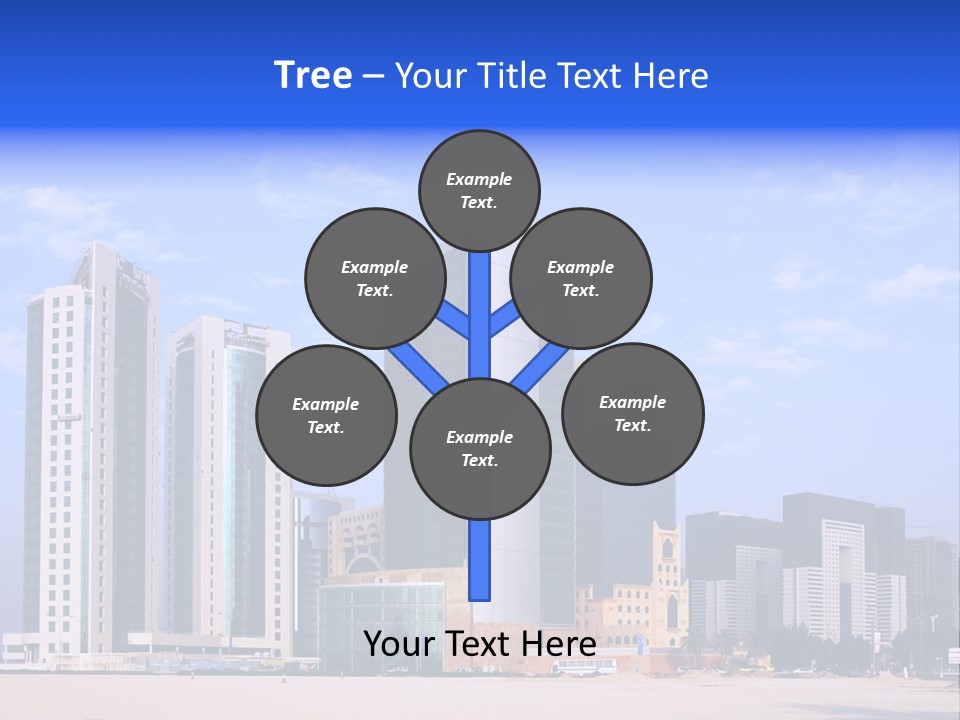 Qatari Skyline Sky PowerPoint Template