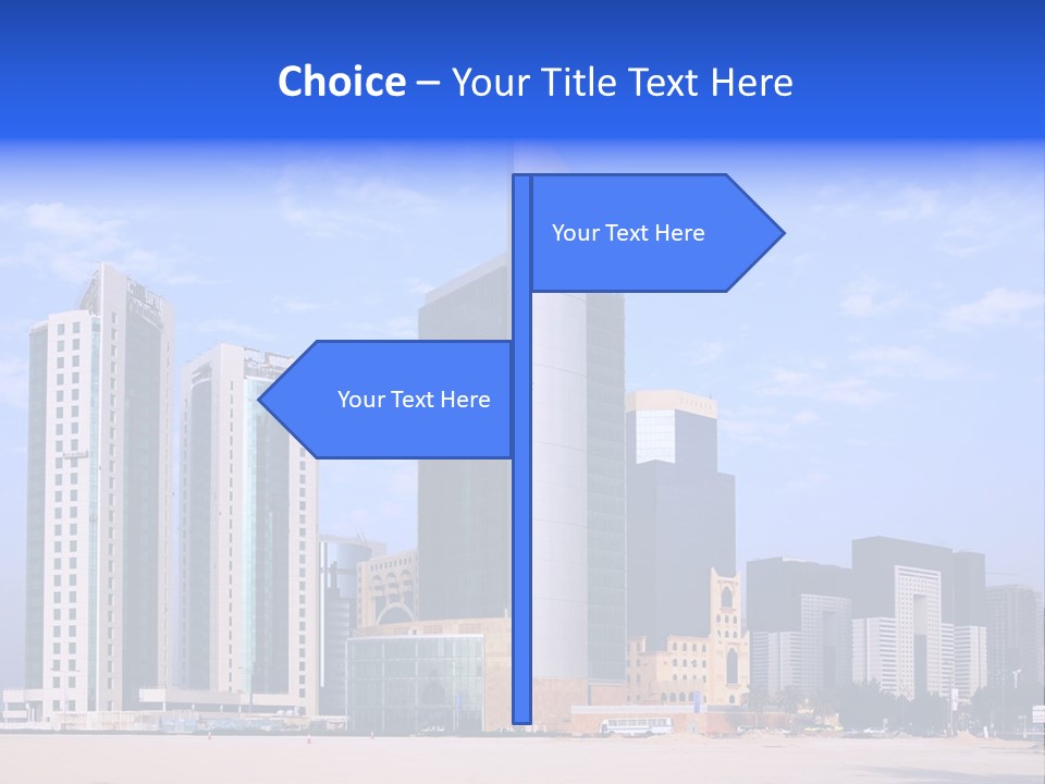 Qatari Skyline Sky PowerPoint Template