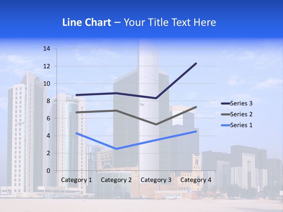 Qatari Skyline Sky PowerPoint Template