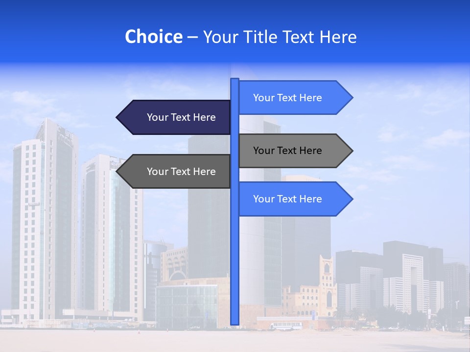 Qatari Skyline Sky PowerPoint Template