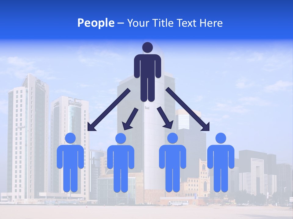 Qatari Skyline Sky PowerPoint Template