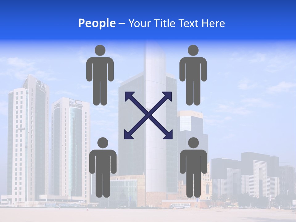 Qatari Skyline Sky PowerPoint Template