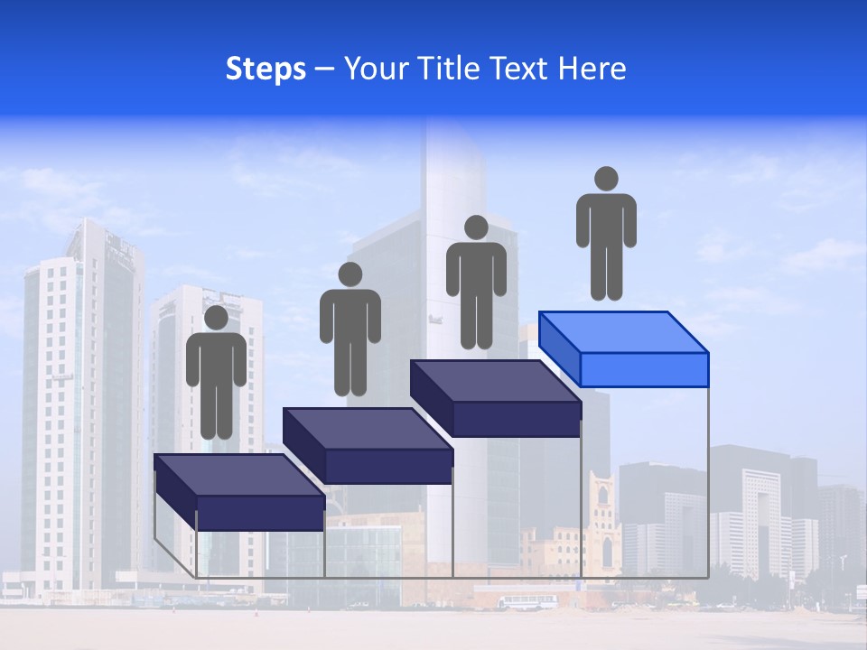 Qatari Skyline Sky PowerPoint Template