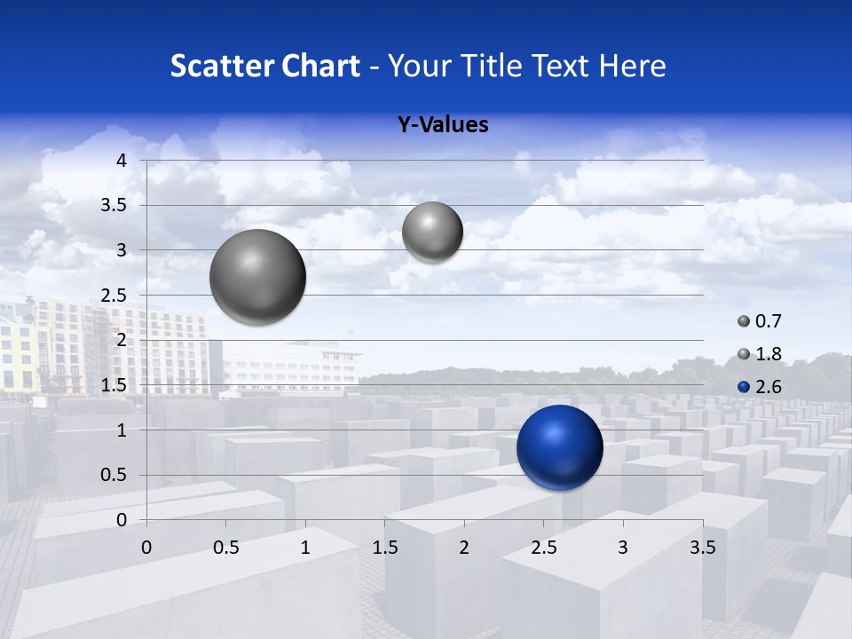A Large Group Of Cement Blocks With A Sky Background PowerPoint Template