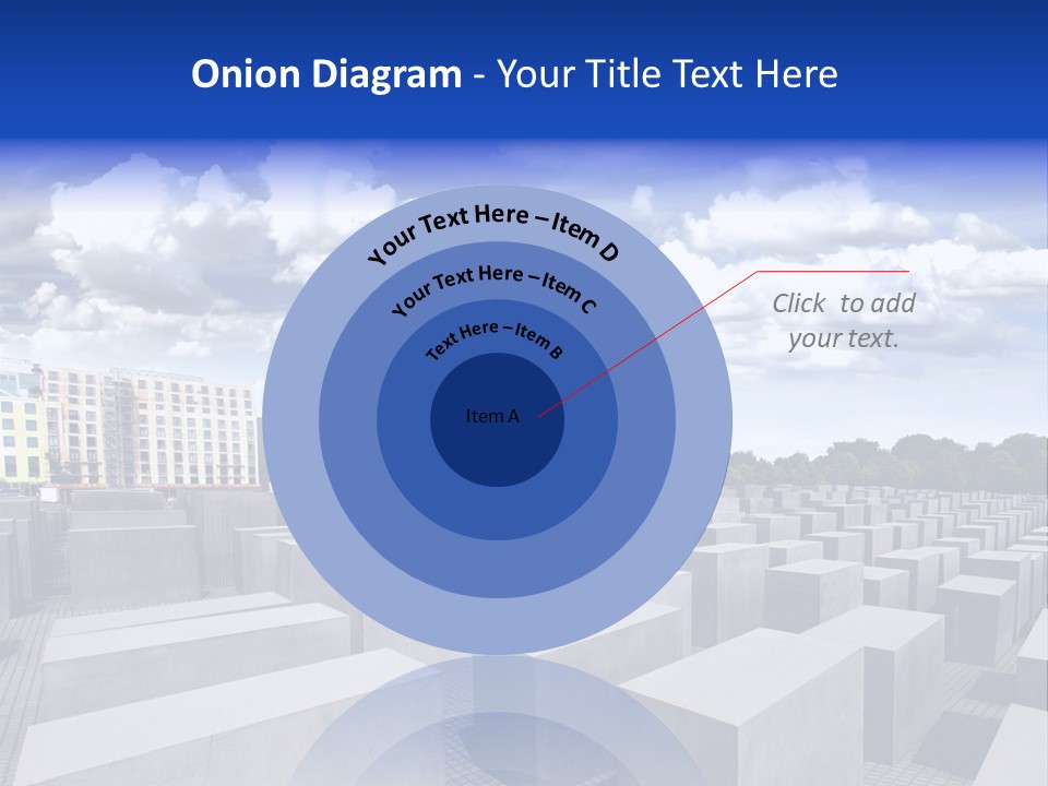 A Large Group Of Cement Blocks With A Sky Background PowerPoint Template