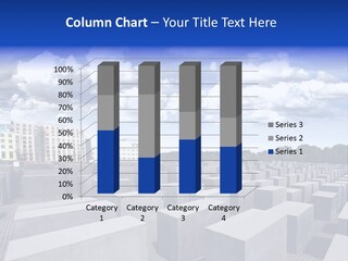 A Large Group Of Cement Blocks With A Sky Background PowerPoint Template