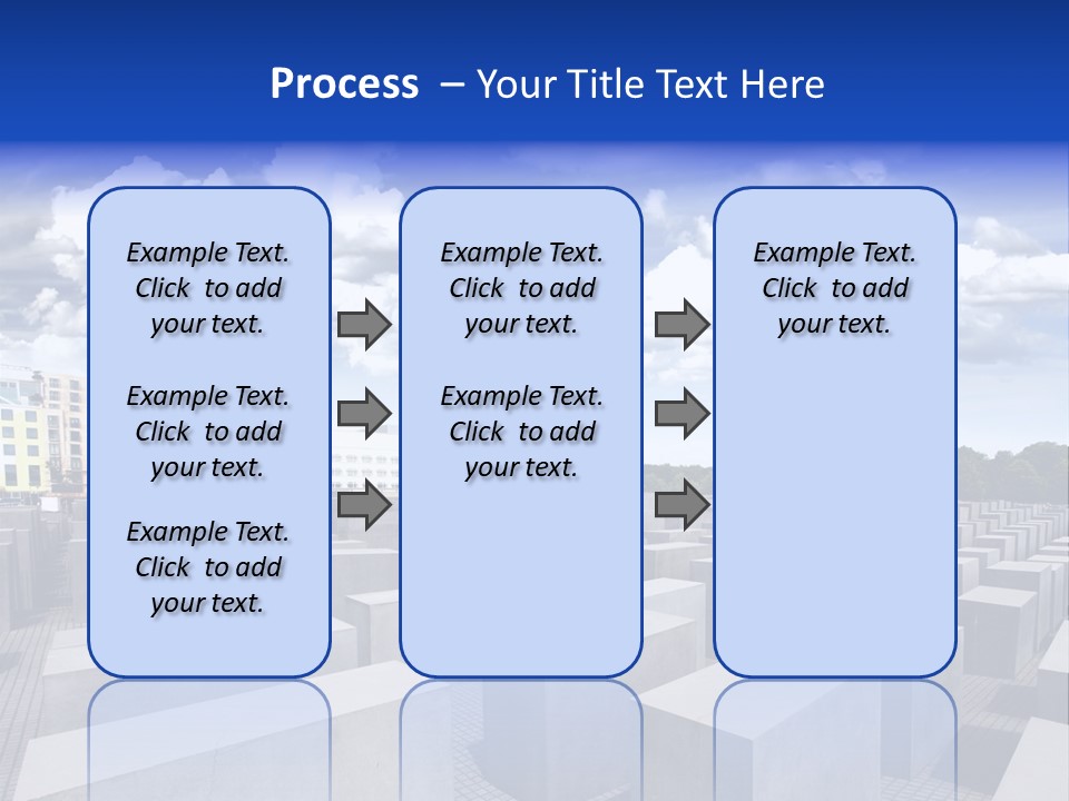 A Large Group Of Cement Blocks With A Sky Background PowerPoint Template