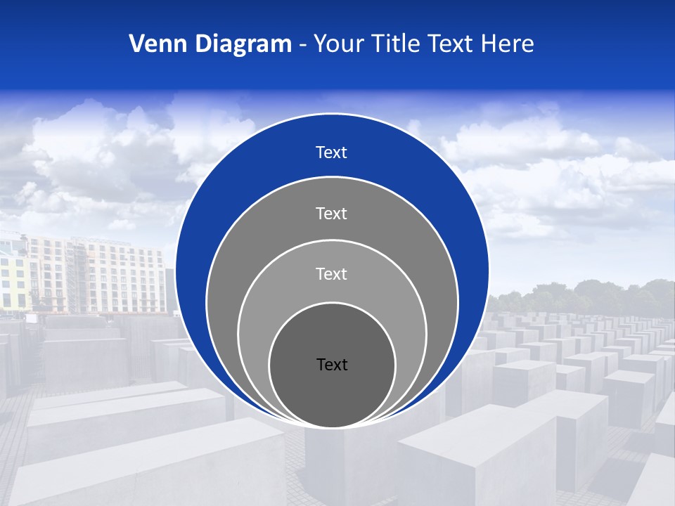 A Large Group Of Cement Blocks With A Sky Background PowerPoint Template