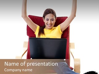 Chair Electrical Female PowerPoint Template