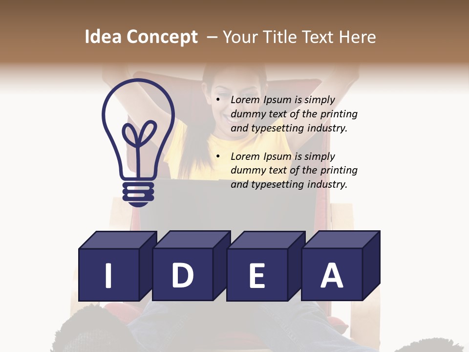 Chair Electrical Female PowerPoint Template