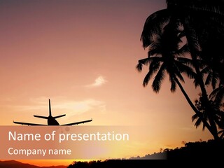 Tropical Descending Silhouette PowerPoint Template