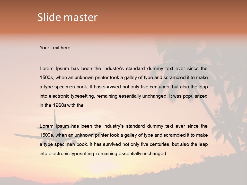 Tropical Descending Silhouette PowerPoint Template