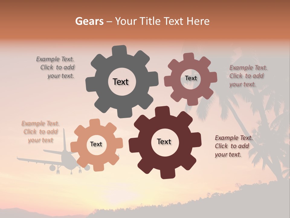 Tropical Descending Silhouette PowerPoint Template