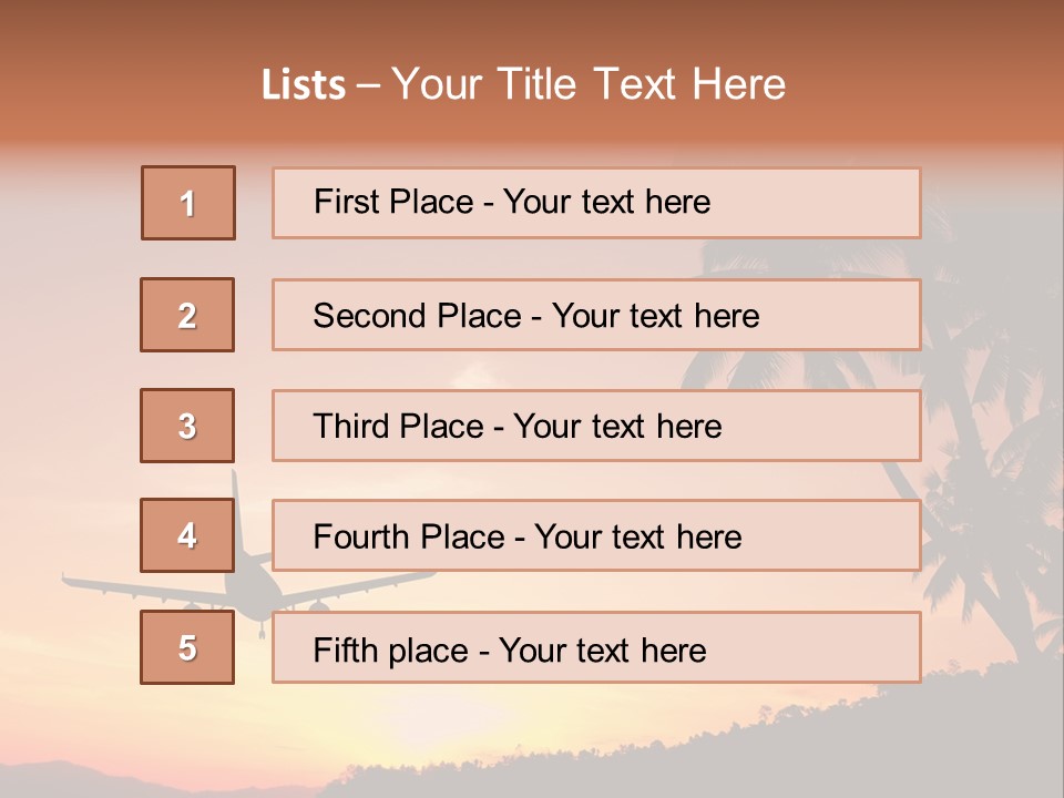 Tropical Descending Silhouette PowerPoint Template