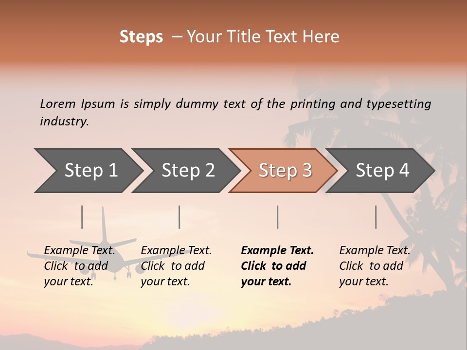 Tropical Descending Silhouette PowerPoint Template
